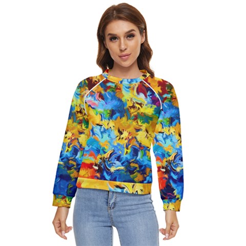 Abstract Art Women s Long Sleeve Raglan Tee by gasi