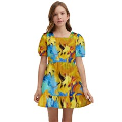 Abstract Art Kids  Short Sleeve Dolly Dress by gasi