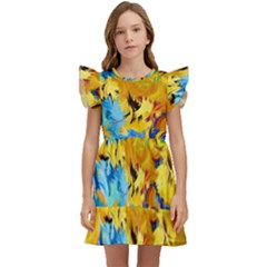 Abstract Art Kids  Winged Sleeve Dress by gasi