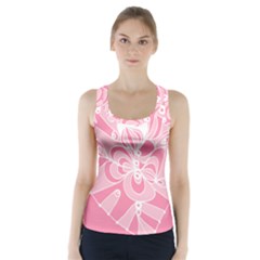 Pink Zendoodle Racer Back Sports Top by Mazipoodles