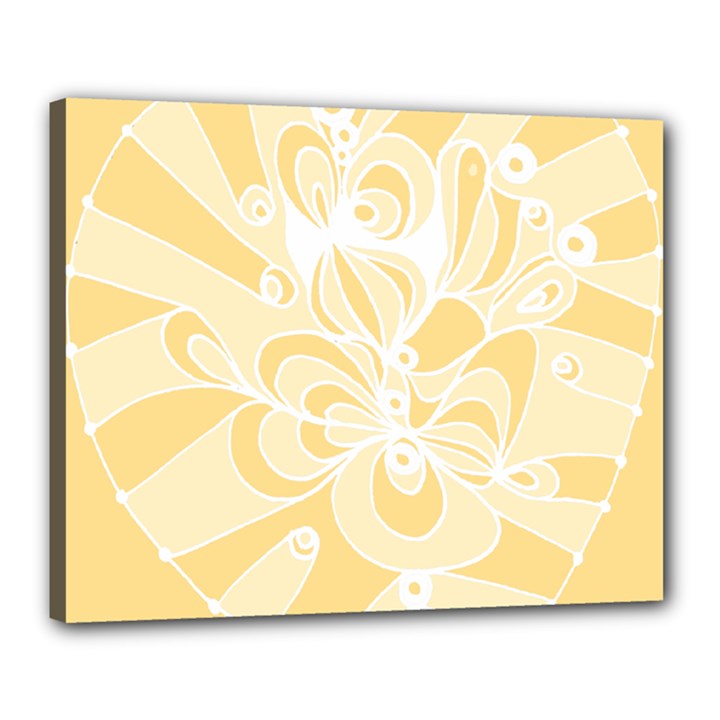 Amber Zendoodle Canvas 20  x 16  (Stretched)