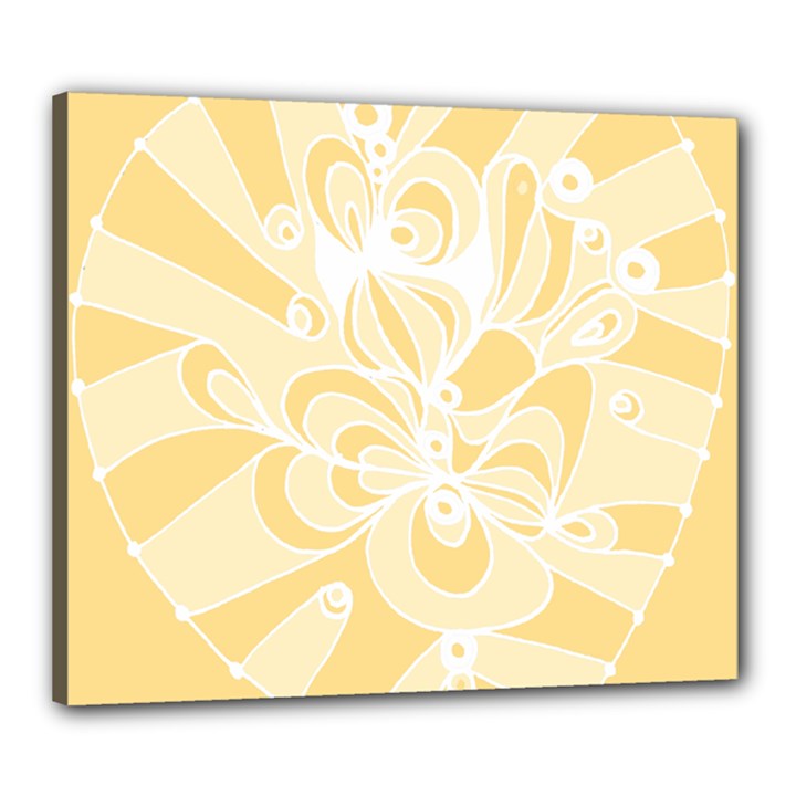 Amber Zendoodle Canvas 24  x 20  (Stretched)