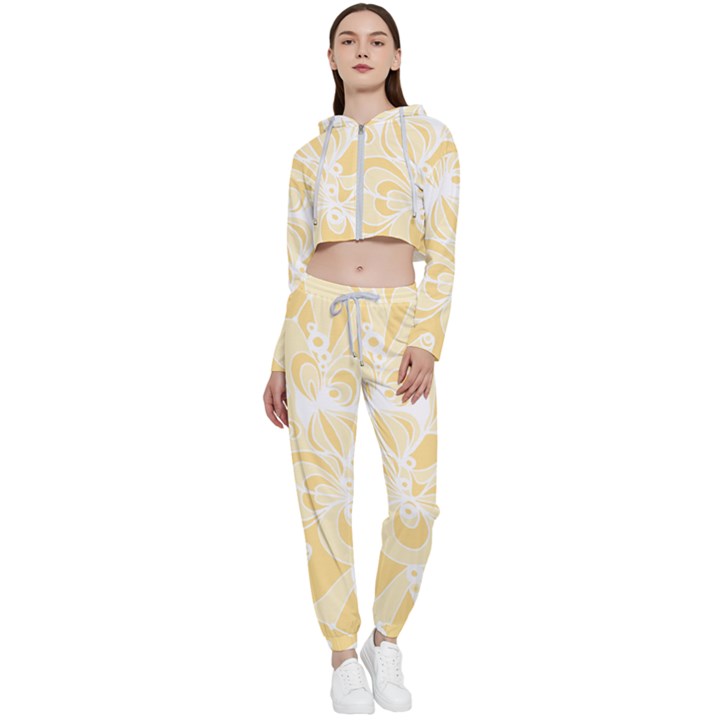 Amber Zendoodle Cropped Zip Up Lounge Set