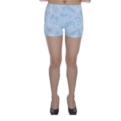 Blue 2 Zendoodle Skinny Shorts by Mazipoodles