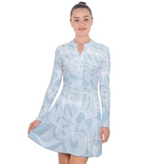 Blue 2 Zendoodle Long Sleeve Panel Dress by Mazipoodles