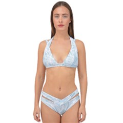 Blue 2 Zendoodle Double Strap Halter Bikini Set by Mazipoodles