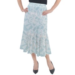 Blue 2 Zendoodle Midi Mermaid Skirt by Mazipoodles