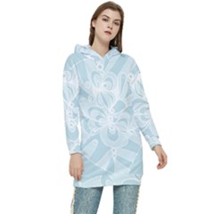 Blue 2 Zendoodle Women s Long Oversized Pullover Hoodie by Mazipoodles