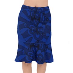 Blue 3 Zendoodle Short Mermaid Skirt by Mazipoodles