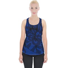 Blue 3 Zendoodle Piece Up Tank Top by Mazipoodles