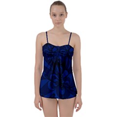 Blue 3 Zendoodle Babydoll Tankini Set by Mazipoodles