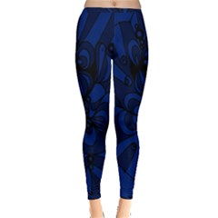 Blue 3 Zendoodle Inside Out Leggings by Mazipoodles