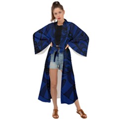 Blue 3 Zendoodle Maxi Kimono by Mazipoodles