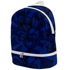 Blue 3 Zendoodle Zip Bottom Backpack by Mazipoodles