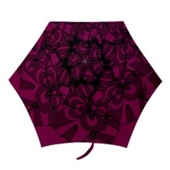 Aubergine Zendoodle Mini Folding Umbrellas by Mazipoodles