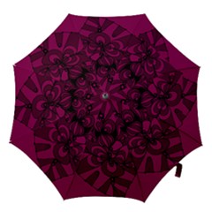 Aubergine Zendoodle Hook Handle Umbrellas (small) by Mazipoodles