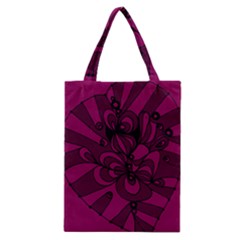 Aubergine Zendoodle Classic Tote Bag by Mazipoodles