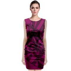 Aubergine Zendoodle Sleeveless Velvet Midi Dress by Mazipoodles