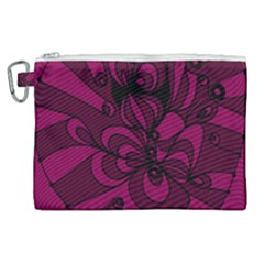 Aubergine Zendoodle Canvas Cosmetic Bag (xl) by Mazipoodles