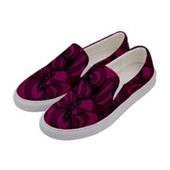 Aubergine Zendoodle Women s Canvas Slip Ons by Mazipoodles