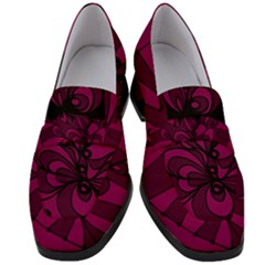 Aubergine Zendoodle Women s Chunky Heel Loafers by Mazipoodles