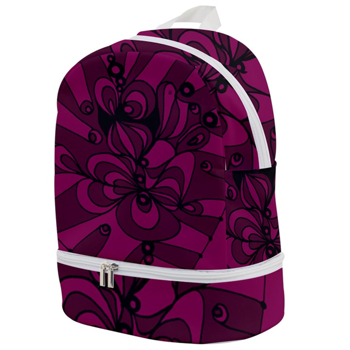 Aubergine Zendoodle Zip Bottom Backpack