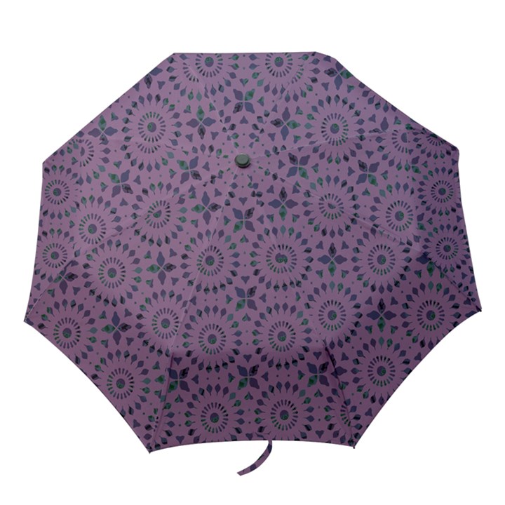 Kaleidoscope Scottish Violet Folding Umbrellas