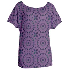 Kaleidoscope Scottish Violet Women s Oversized Tee by Mazipoodles