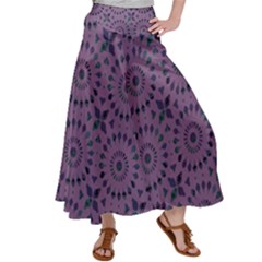 Kaleidoscope Scottish Violet Satin Palazzo Pants by Mazipoodles