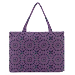 Kaleidoscope Scottish Violet Zipper Medium Tote Bag by Mazipoodles