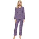 Kaleidoscope Scottish Violet Womens  Long Sleeve Velvet Pocket Pajamas Set View1