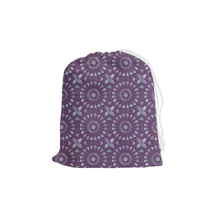 Kaleidoscope Plum Drawstring Pouch (Medium)