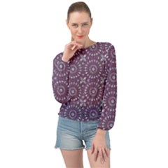 Kaleidoscope Plum Banded Bottom Chiffon Top by Mazipoodles