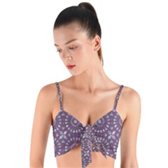 Kaleidoscope Plum Woven Tie Front Bralet by Mazipoodles