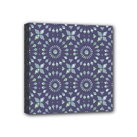 Kaleidoscope Deep Purple Mini Canvas 4  X 4  (stretched) by Mazipoodles