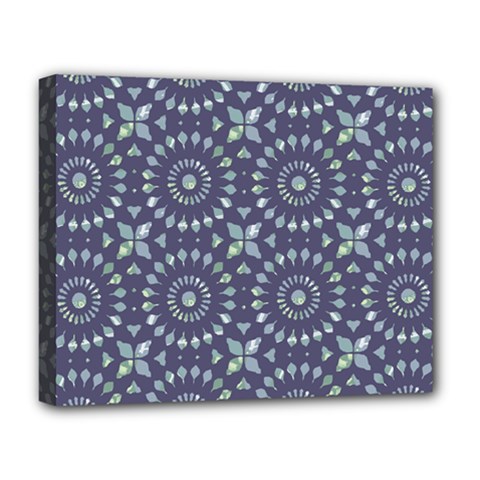 Kaleidoscope Deep Purple Deluxe Canvas 20  X 16  (stretched) by Mazipoodles