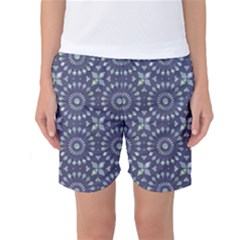 Kaleidoscope Deep Purple Women s Basketball Shorts by Mazipoodles