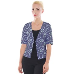 Kaleidoscope Deep Purple Cropped Button Cardigan by Mazipoodles