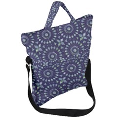 Kaleidoscope Deep Purple Fold Over Handle Tote Bag by Mazipoodles