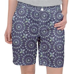 Kaleidoscope Deep Purple Pocket Shorts by Mazipoodles