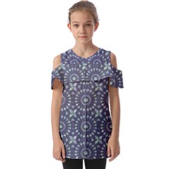 Kaleidoscope Deep Purple Fold Over Open Sleeve Top