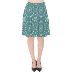 Kaleidoscope Hunter Green Velvet High Waist Skirt by Mazipoodles