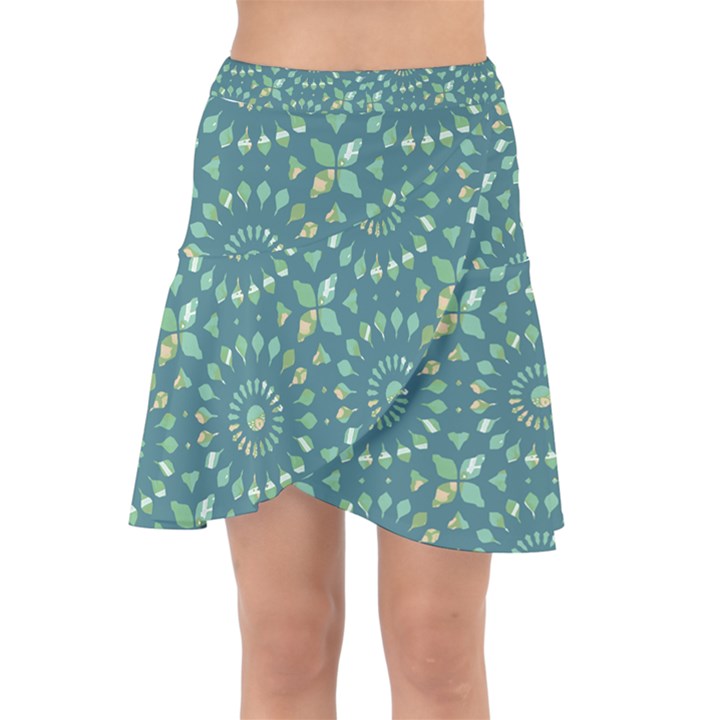 Kaleidoscope Hunter Green Wrap Front Skirt