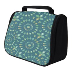 Kaleidoscope Hunter Green Full Print Travel Pouch (small) by Mazipoodles