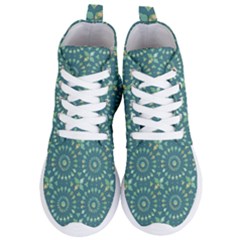 Kaleidoscope Hunter Green Women s Lightweight High Top Sneakers by Mazipoodles