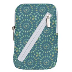 Kaleidoscope Hunter Green Belt Pouch Bag (small) by Mazipoodles