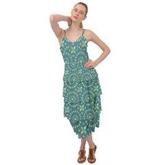 Kaleidoscope Hunter Green Layered Bottom Dress by Mazipoodles