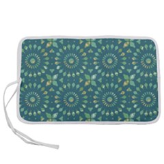 Kaleidoscope Hunter Green Pen Storage Case (l) by Mazipoodles