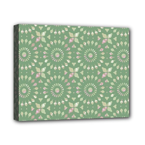 Kaleidoscope Peaceful Green Canvas 10  X 8  (stretched) by Mazipoodles