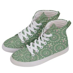 Kaleidoscope Peaceful Green Women s Hi-top Skate Sneakers by Mazipoodles